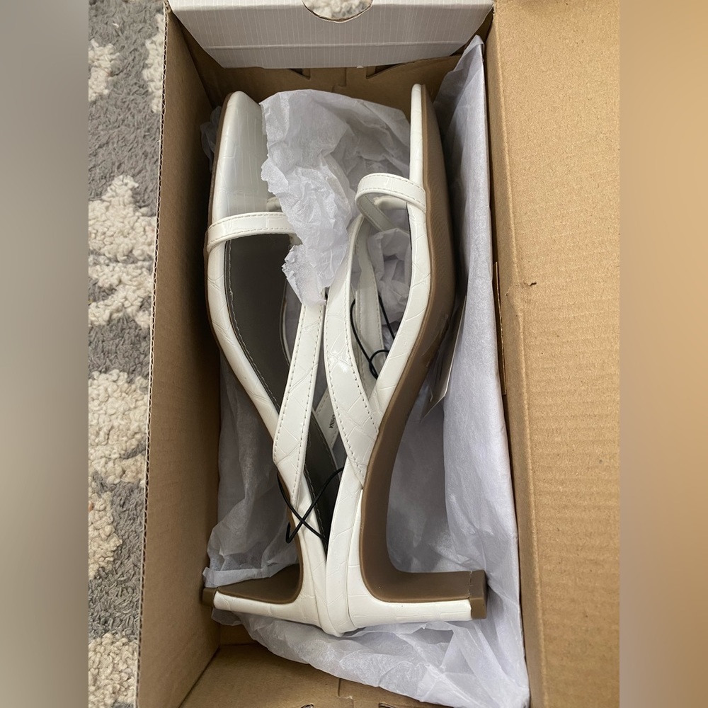 Worthington Goodwin dress sandal heels for women, size 7.5, JC Penny, white, new